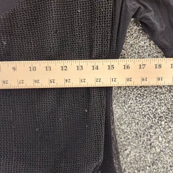 Clothes head black small netting Y2k 90s whimsigoth short sleeve top - Picture 5 of 7